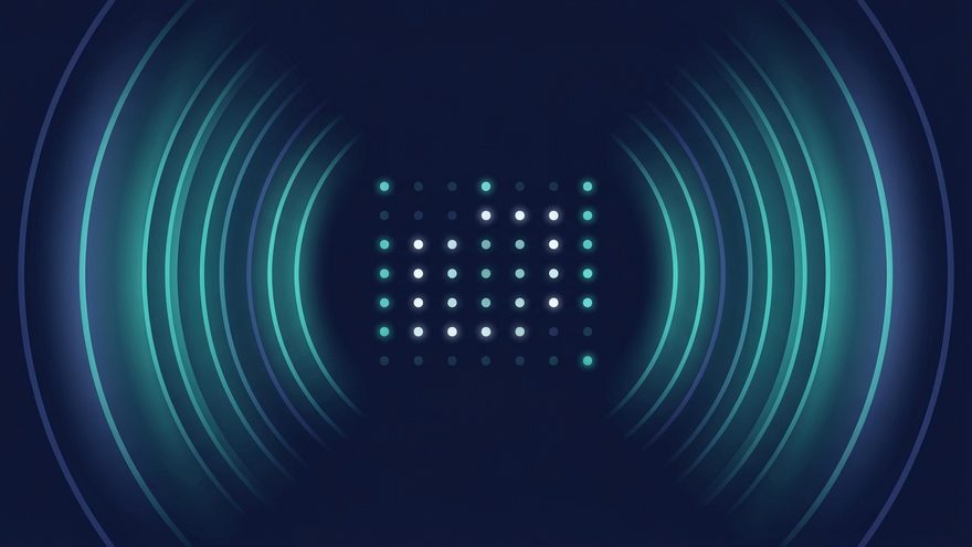 Abstract illustration representing a conferences and events management platform
